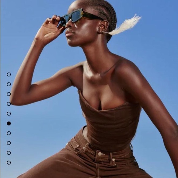 Zara tulle corset top in brown, size xs. NWT - Picture 3 of 10